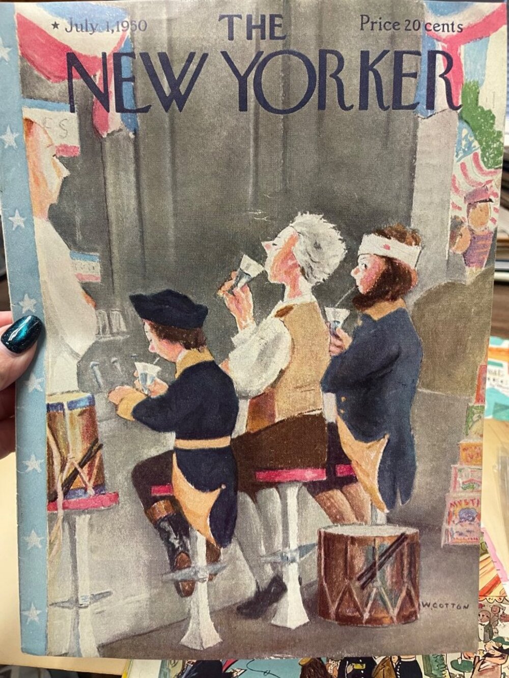 Lot of 14 Vintage New Yorker Magazine Covers 1949-1950 Original Cover Art